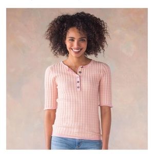 Sundance Legends Henley stripe top